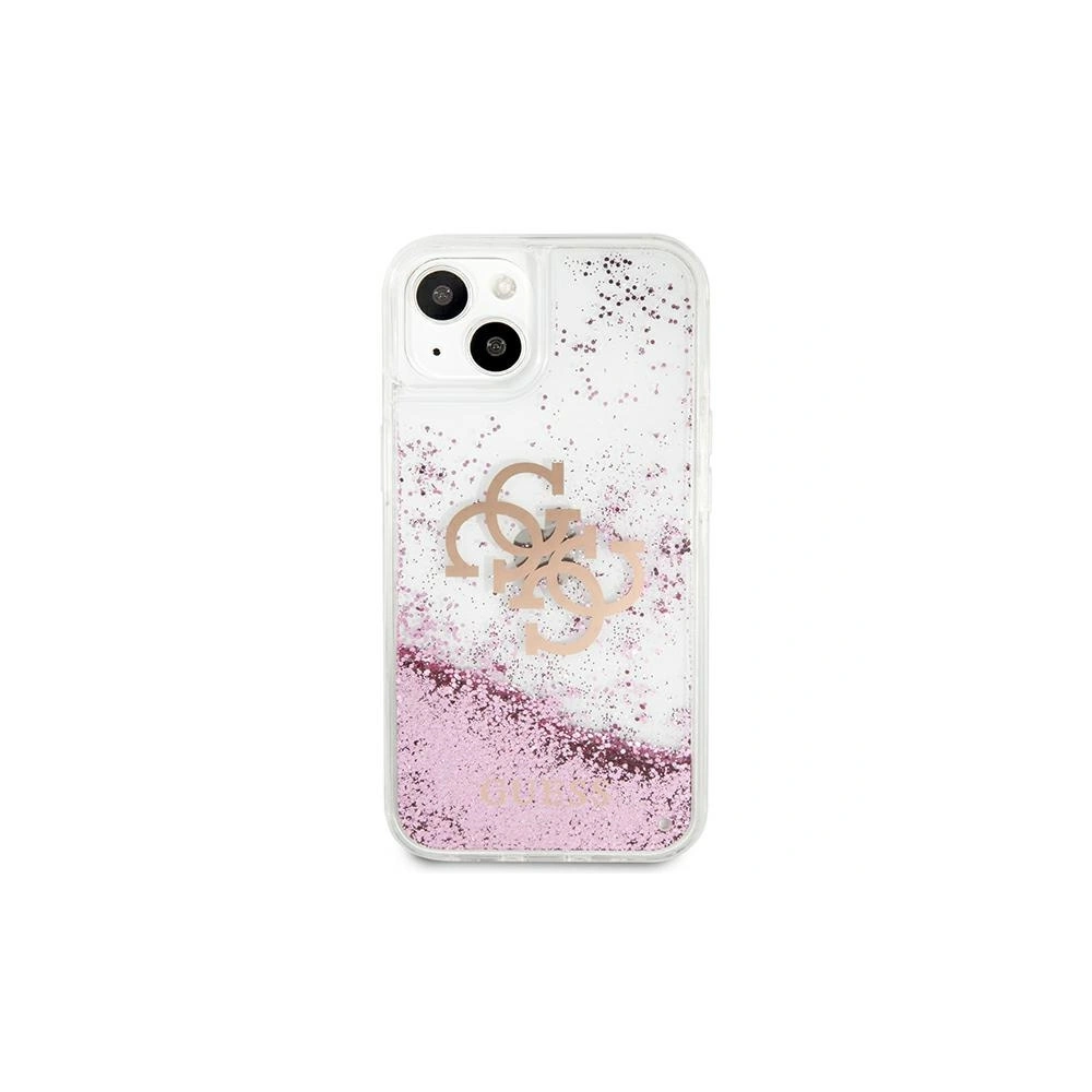 Etui Guess GUHCP13SLG4GPI Apple iPhone 13 mini różowy/pink hardcase 4G Big Liquid Glitter