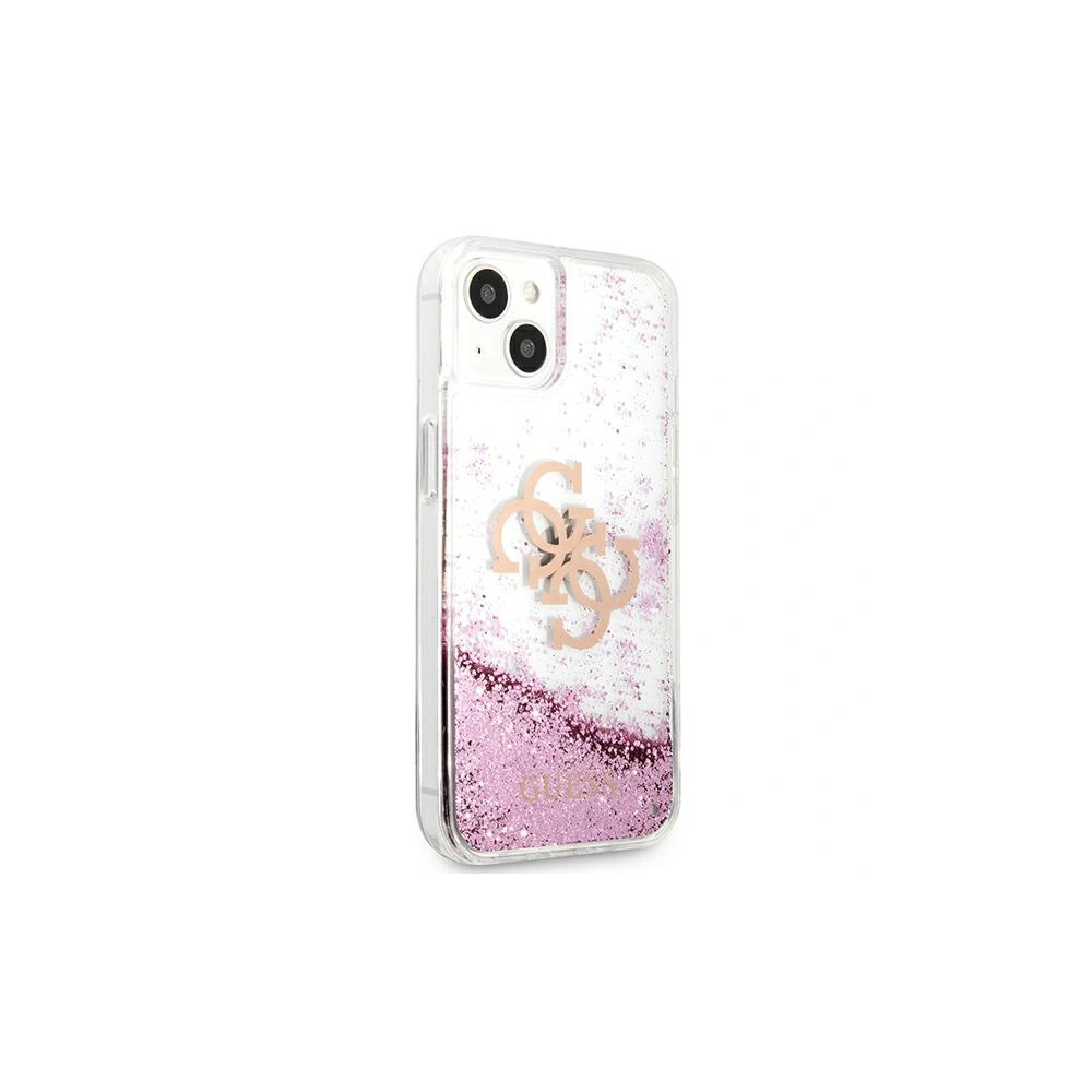 Etui Guess GUHCP13SLG4GPI Apple iPhone 13 mini różowy/pink hardcase 4G Big Liquid Glitter