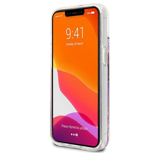 Kup Etui Guess GUHCP13SLG4GPI Apple iPhone 13 mini roz/pink hardcase 4G Big Liquid Glitter - GUE1429PNK - {ean13} - Sklep Home Screen