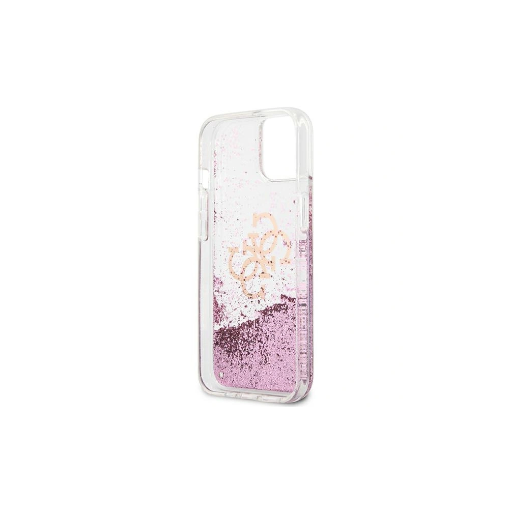 Etui Guess GUHCP13SLG4GPI Apple iPhone 13 mini różowy/pink hardcase 4G Big Liquid Glitter