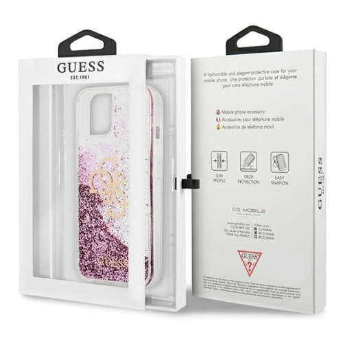 Kup Etui Guess GUHCP13SLG4GPI Apple iPhone 13 mini różowy/pink hardcase 4G Big Liquid Glitter - GUE1429PNK - {ean13} - Sklep Home Screen