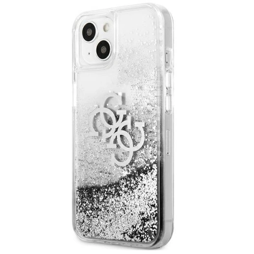 Kup Etui Guess GUHCP13SLG4GSI Apple iPhone 13 mini argintie/silver hardcase 4G Big Liquid Glitter - GUE1430SLV - {ean13} - Sklep Home Screen