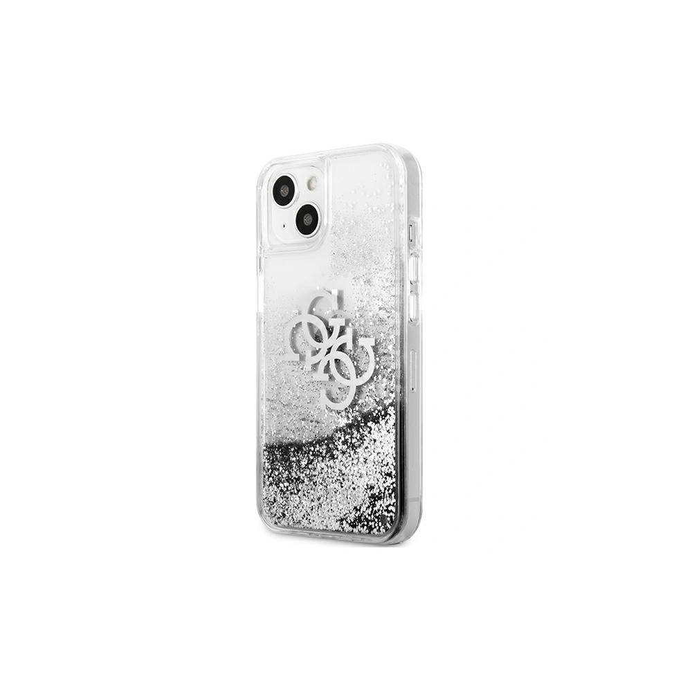 Etui Guess GUHCP13SLG4GSI Apple iPhone 13 mini srebrny/silver hardcase 4G Big Liquid Glitter