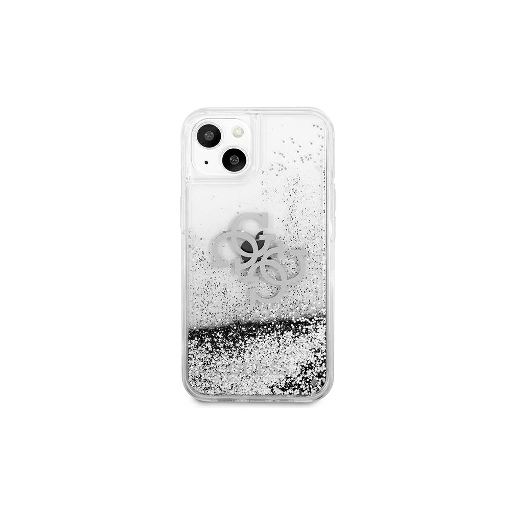 Etui Guess GUHCP13SLG4GSI Apple iPhone 13 mini srebrny/silver hardcase 4G Big Liquid Glitter