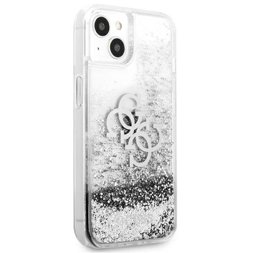 Kup Etui Guess GUHCP13SLG4GSI Apple iPhone 13 mini argintie/silver hardcase 4G Big Liquid Glitter - GUE1430SLV - {ean13} - Sklep Home Screen