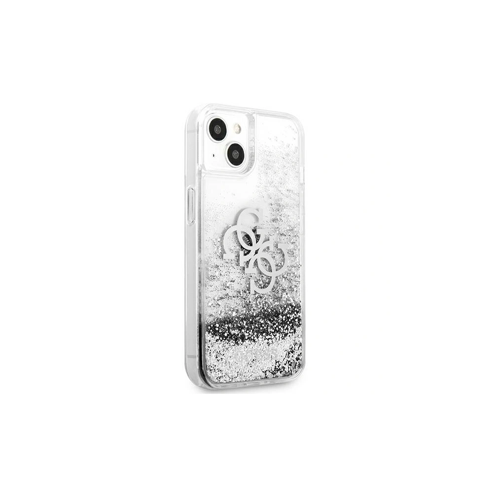 Etui Guess GUHCP13SLG4GSI Apple iPhone 13 mini srebrny/silver hardcase 4G Big Liquid Glitter