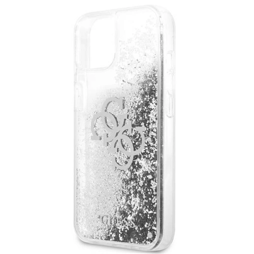 Kup Etui Guess GUHCP13SLG4GSI Apple iPhone 13 mini argintie/silver hardcase 4G Big Liquid Glitter - GUE1430SLV - {ean13} - Sklep Home Screen