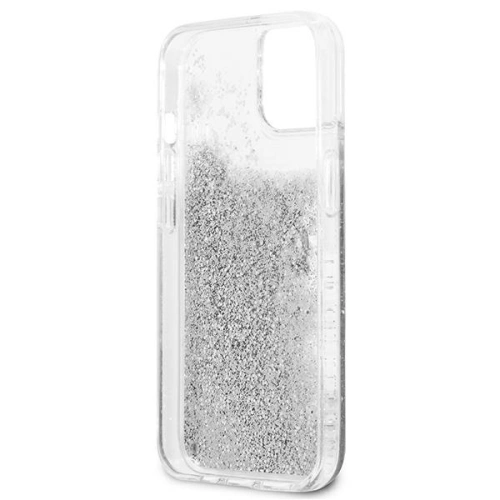 Kup Etui Guess GUHCP13SLG4GSI Apple iPhone 13 mini argintie/silver hardcase 4G Big Liquid Glitter - GUE1430SLV - {ean13} - Sklep Home Screen