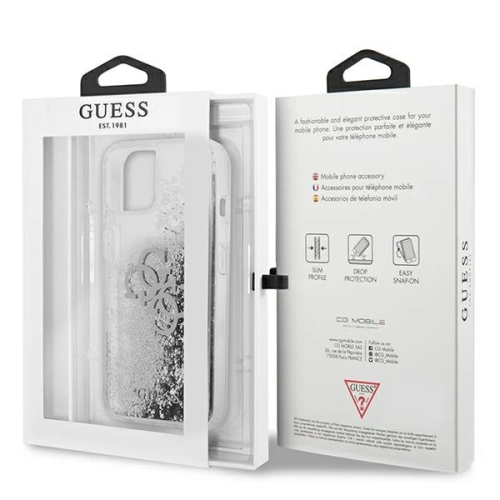 Kup Guess Apple Tasche GUHCP13SLG4GSI iPhone 13 mini silber/silberne Hartschale 4G Big Liquid Glitter - GUE1430SLV - {ean13} - Sklep Home Screen