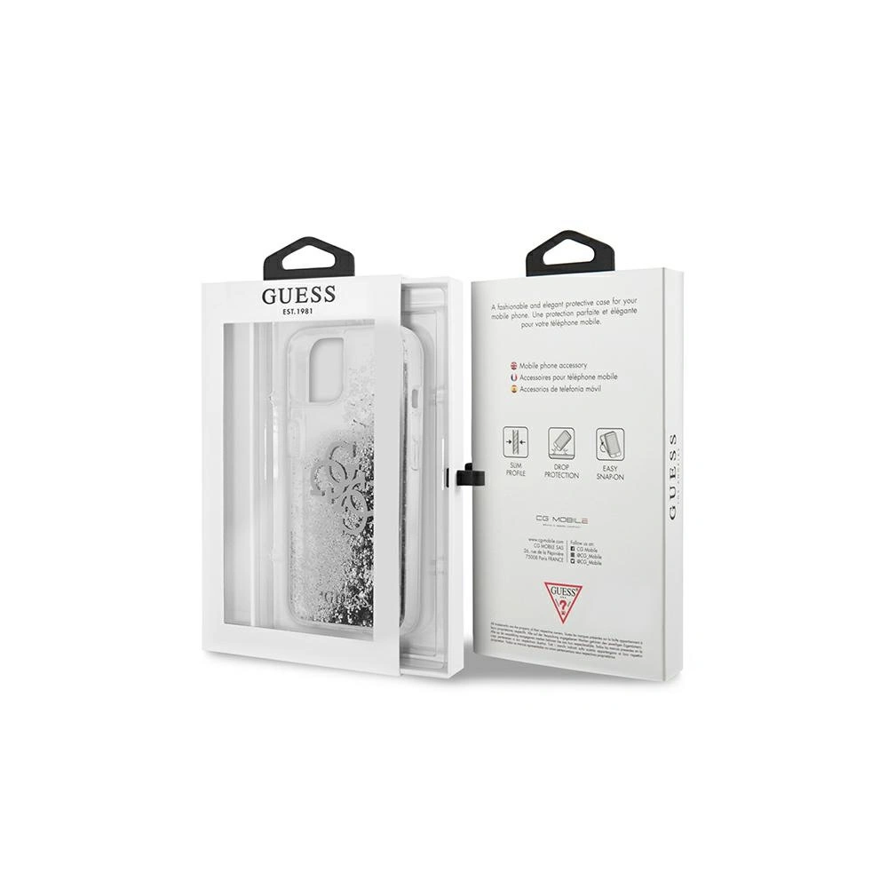 Etui Guess GUHCP13SLG4GSI Apple iPhone 13 mini srebrny/silver hardcase 4G Big Liquid Glitter