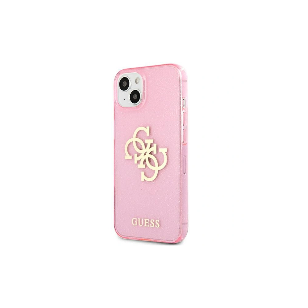 Etui Guess GUHCP13SPCUGL4GPI Apple iPhone 13 mini różowy/pink hard case Glitter 4G Big Logo