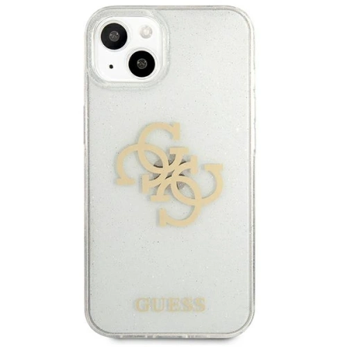 Kup Guess Apple Case GUHCP13SPCUGL4GTR iPhone 13 mini transparentes Hartschalenetui Glitter 4G Big Logo - GUE1432CL - {ean13} - Sklep Home Screen