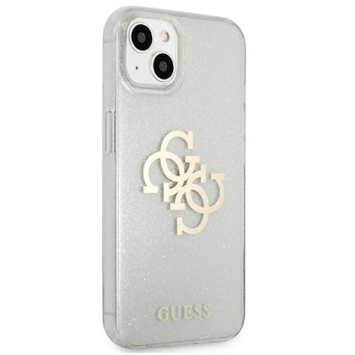 Kup Guess Apple Case GUHCP13SPCUGL4GTR iPhone 13 mini transparentes Hartschalenetui Glitter 4G Big Logo - GUE1432CL - {ean13} - Sklep Home Screen