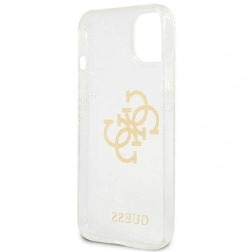 Kup Guess Apple Case GUHCP13SPCUGL4GTR iPhone 13 mini transparentes Hartschalenetui Glitter 4G Big Logo - GUE1432CL - {ean13} - Sklep Home Screen