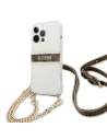 Buy Guess GUHCP13XKC4GBGO Apple iPhone 13 Pro Max Transparent hardcase 4G Brown Strap Gold Chain - GUE1433CL - {ean13} - Home Screen Store Europe