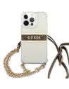 Buy Guess GUHCP13XKC4GBGO Apple iPhone 13 Pro Max Transparent hardcase 4G Brown Strap Gold Chain - GUE1433CL - {ean13} - Home Screen Store Europe