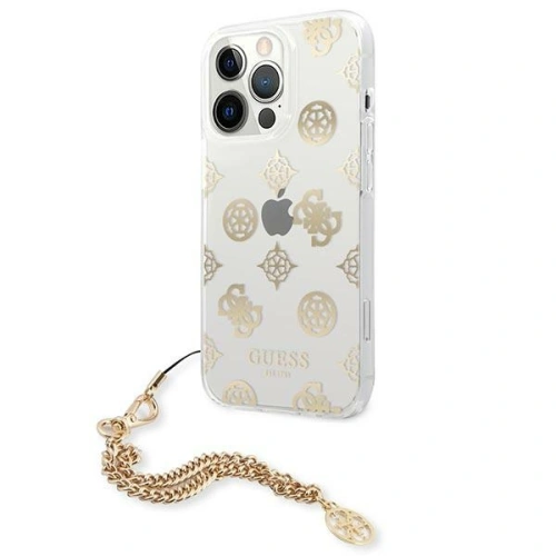 Kup Guess Apple Tasche GUHCP13XKSPEGO iPhone 13 Pro Max gold/gold Hartschale Peony Chain Collection - GUE1434GLD - {ean13} - Sklep Home Screen