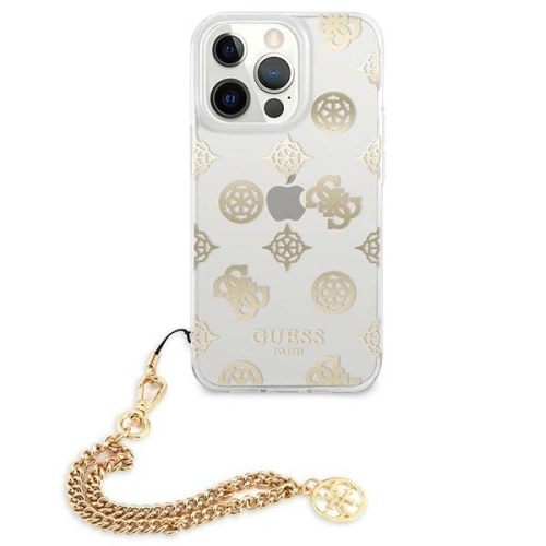Kup Guess Apple Tasche GUHCP13XKSPEGO iPhone 13 Pro Max gold/gold Hartschale Peony Chain Collection - GUE1434GLD - {ean13} - Sklep Home Screen