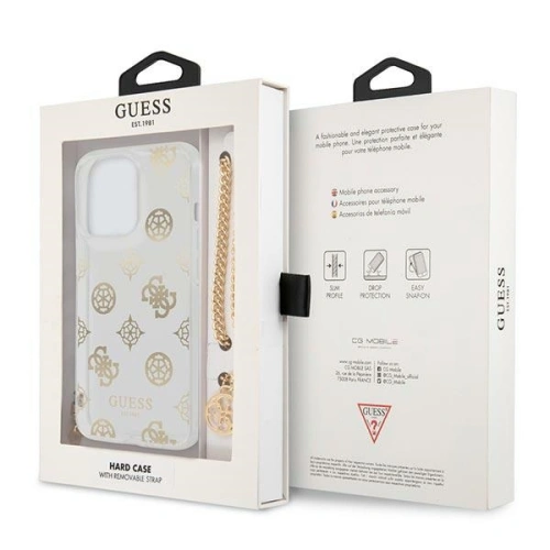 Kup Guess Apple Tasche GUHCP13XKSPEGO iPhone 13 Pro Max gold/gold Hartschale Peony Chain Collection - GUE1434GLD - {ean13} - Sklep Home Screen
