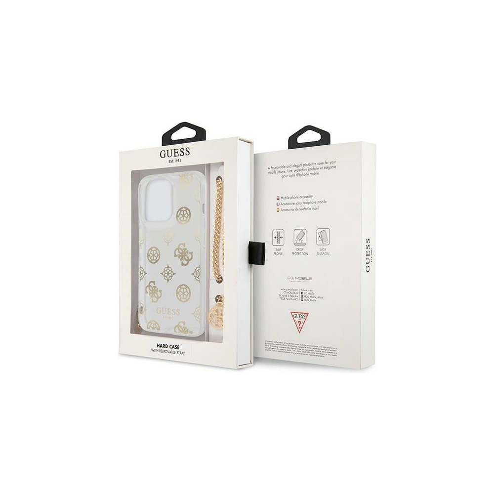 Etui Guess GUHCP13XKSPEGO Apple iPhone 13 Pro Max złoty/gold hardcase Peony Chain Collection