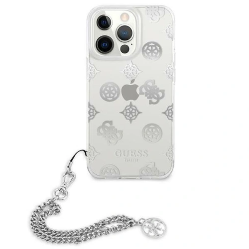 Kup Guess Apple Tasche GUHCP13XKSPESI iPhone 13 Pro Max silber/silberne Hartschale Peony Chain Collection - GUE1435SLV - {ean13} - Sklep Home Screen