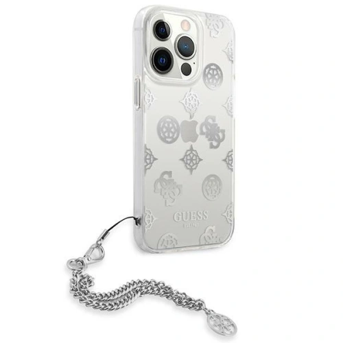 Kup Guess Apple Tasche GUHCP13XKSPESI iPhone 13 Pro Max silber/silberne Hartschale Peony Chain Collection - GUE1435SLV - {ean13} - Sklep Home Screen