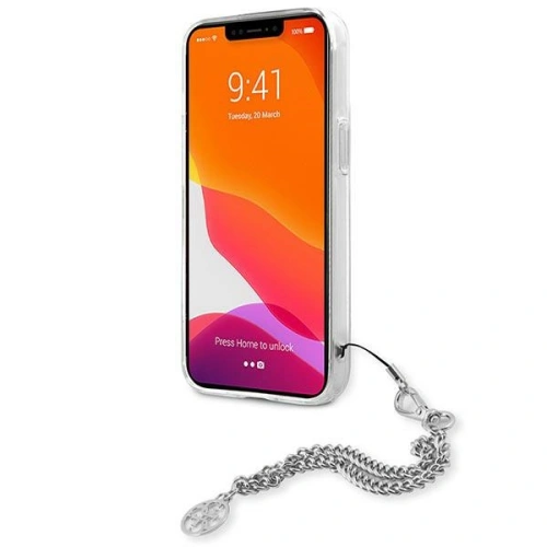 Kup Guess Apple Tasche GUHCP13XKSPESI iPhone 13 Pro Max silber/silberne Hartschale Peony Chain Collection - GUE1435SLV - {ean13} - Sklep Home Screen