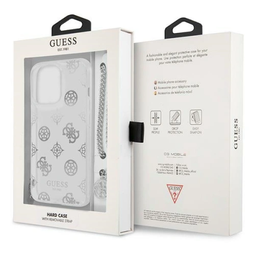 Kup Etui Guess GUHCP13XKSPESI Apple iPhone 13 Pro Max argintiu/silver hardcase Colecția Peony Chain - GUE1435SLV - {ean13} - Sklep Home Screen