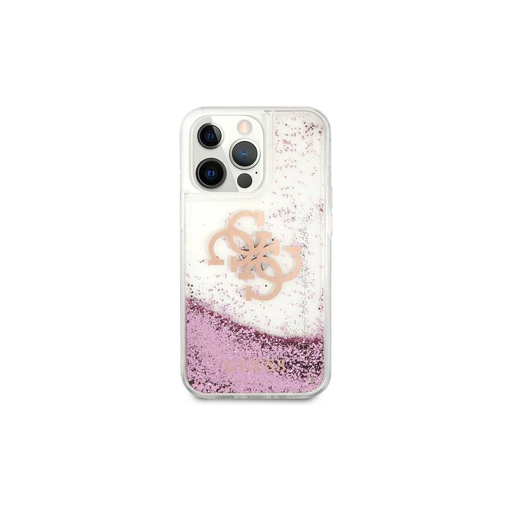 Etui Guess GUHCP13XLG4GPI Apple iPhone 13 Pro Max różowy/pink hardcase 4G Big Liquid Glitter