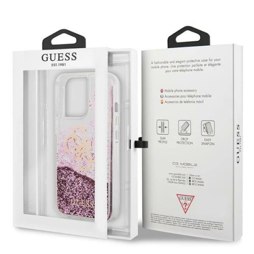 Kup Etui Guess GUHCP13XLG4GPI Apple iPhone 13 Pro Max rózsaszín/pink hardcase 4G Big Liquid Glitter - GUE1436PNK - {ean13} - Sklep Home Screen