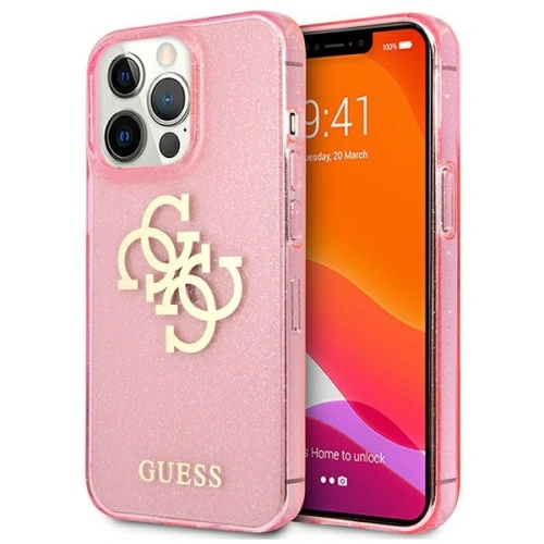Kup Etui Guess GUHCP13XPCUGL4GPI Apple iPhone 13 Pro Max roz/roz hard case Glitter 4G Big Logo - GUE1438PNK - {ean13} - Sklep Home Screen