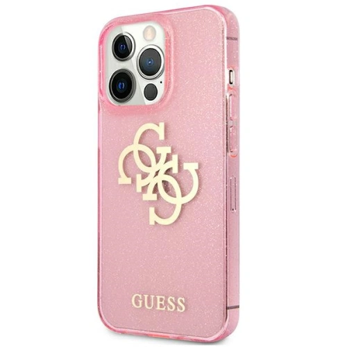 Kup Etui Guess GUHCP13XPCUGL4GPI Apple iPhone 13 Pro Max różowy/pink hard case Glitter 4G Big Logo - GUE1438PNK - {ean13} - Sklep Home Screen