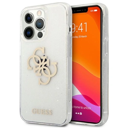 Kup Etui Guess GUHCP13XPCUGL4GTR Apple iPhone 13 Pro Max transparent hard case Glitter 4G Big Logo - GUE1439CL - {ean13} - Sklep Home Screen