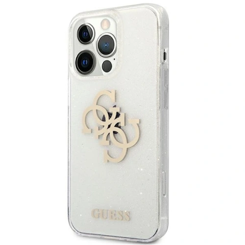 Kup Etui Guess GUHCP13XPCUGL4GTR Apple iPhone 13 Pro Max transparent hard case Glitter 4G Big Logo - GUE1439CL - {ean13} - Sklep Home Screen
