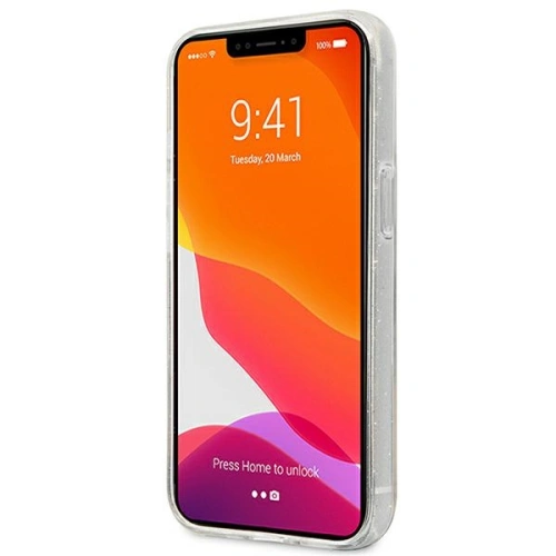 Kup Guess Apple Gehäuse GUHCP13XPCUGL4GTR iPhone 13 Pro Max transparentes Hartschalengehäuse Glitter 4G Big Logo - GUE1439CL - {ean13} - Sklep Home Screen