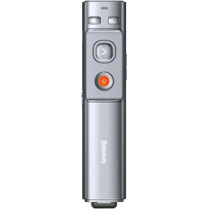 Kup Vícefukční dálkový ovladač Baseus Orange Dot pro prezentace, s laserovým ukazovátkem, akumulátorový (šedý) - BSU2898GRY - {ean13} - Sklep Home Screen