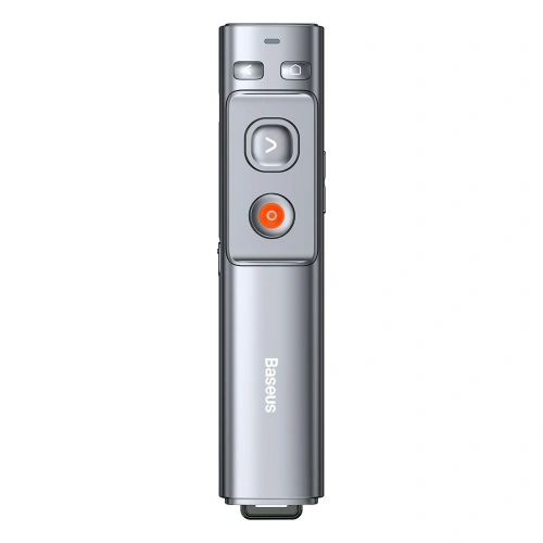 Kup Controler multifuncțional Baseus Orange Dot pentru prezentări, cu indicator laser, reîncărcabil (gri) - BSU2898GRY - {ean13} - Sklep Home Screen