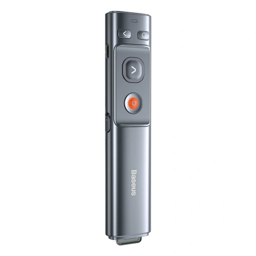 Kup Vícefukční dálkový ovladač Baseus Orange Dot pro prezentace, s laserovým ukazovátkem, akumulátorový (šedý) - BSU2898GRY - {ean13} - Sklep Home Screen
