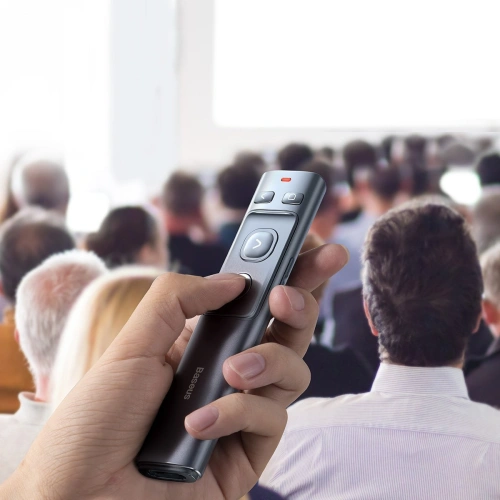 Buy Baseus Orange Dot Multifunctionale remote control for presentation with a laser pointer gray - BSU2898GRY - {ean13} - Home Screen Store Europe