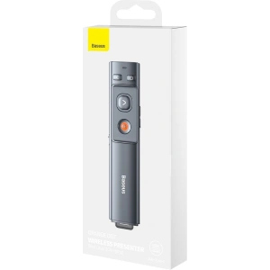 Kup Controler multifuncțional Baseus Orange Dot pentru prezentări, cu indicator laser, reîncărcabil (gri) - BSU2898GRY - {ean13} - Sklep Home Screen