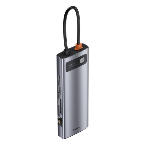 Kup Hub 9w1 Baseus Metal Gleam Series, USB-C na 3x USB 3.0 + HDMI + USB-C PD + Ethernet RJ45 + microSD/SD + VGA - BSU2899 - {ean13} - Sklep Home Screen