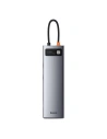 Hub 11in1 Baseus Metal Gleam Series, USB-C to 3x USB 3.0 + 2x HDMI + USB-C PD + Ethernet RJ45 + microSD/SD + VGA + AUX