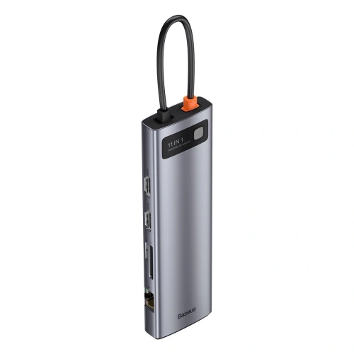 Buy Hub 11in1 Baseus Metal Gleam Series, USB-C to 3x USB 3.0 + 2x HDMI + USB-C PD + Ethernet RJ45 + microSD/SD + VGA + AUX - BSU2900 - {ean13} - Home Screen Store Europe