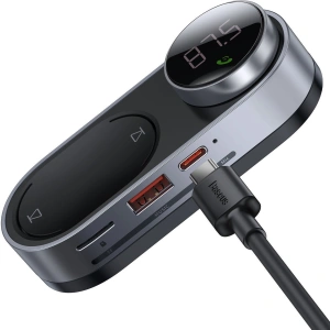 Kup Transmiter FM Baseus Solar Car, Bluetooth 5.0, TF, AUX (czarny) - BSU2901BLK - {ean13} - Sklep Home Screen