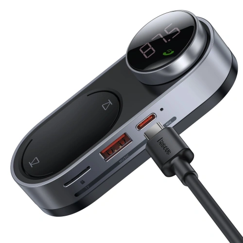 Kup Baseus FM Sender Solar Auto, Bluetooth 5.0, TF, AUX (schwarz) - BSU2901BLK - {ean13} - Sklep Home Screen