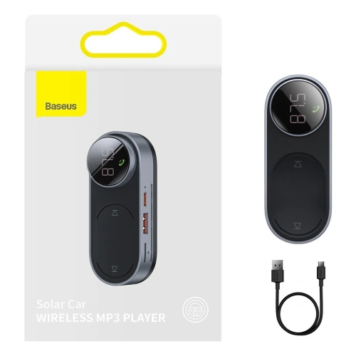Kup Baseus FM Sender Solar Auto, Bluetooth 5.0, TF, AUX (schwarz) - BSU2901BLK - {ean13} - Sklep Home Screen