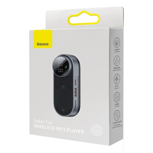Kup Baseus FM Sender Solar Auto, Bluetooth 5.0, TF, AUX (schwarz) - BSU2901BLK - {ean13} - Sklep Home Screen