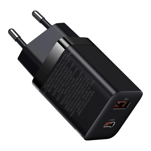 Kup Síťová nabíječka Baseus Super Si Pro Quick Charger USB + USB-C 30W (černá) - BSU2903BLK - {ean13} - Sklep Home Screen