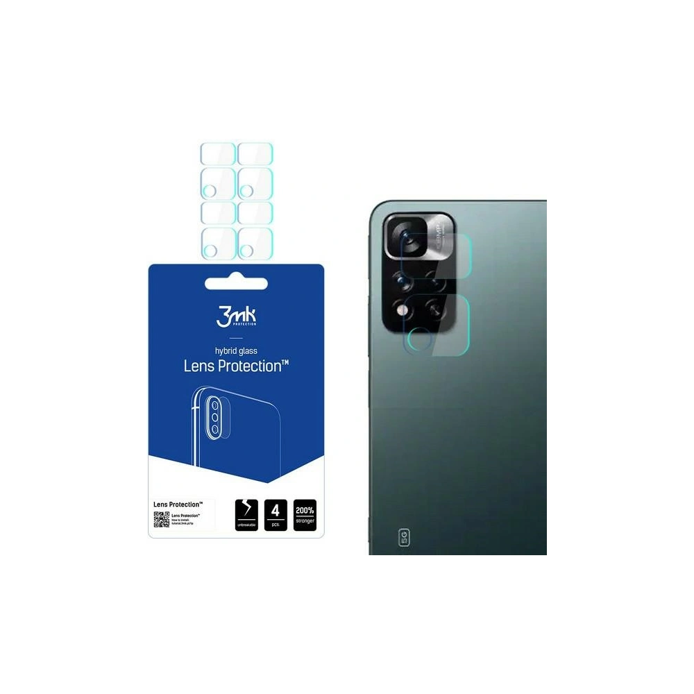 Szkło hybrydowe na obiektyw aparatu 3MK Lens Protection Redmi Note 11 Pro 5G/Pro+ 5G [4 PACK]