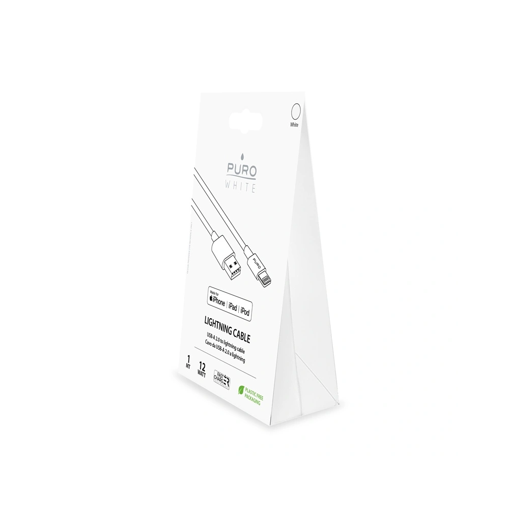 Kabel PURO White USB / Lightning MFi 1m (biały)